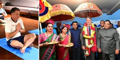 അന്താരാഷ്‌ട്ര യോഗ ദിനത്തില്‍ യോഗ അഭ്യസിച്ച് ഓസ്‌ട്രേലിയന്‍ പ്രതിരോധമന്ത്രിയും ഉപപ്രധാനമന്ത്രിയുമായ റിച്ചാര്‍ഡ് മാള്‍സ്.